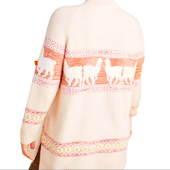 New Anthropologie Aimee Pommed Alpaca Sm Pink Pullover Sweater - Picture 2 of 8